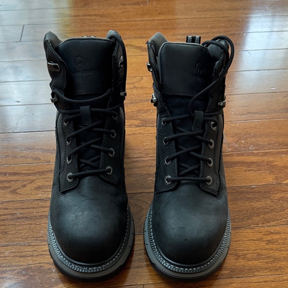Wolverine Men’s Black Leather Composite Toe Work Boots